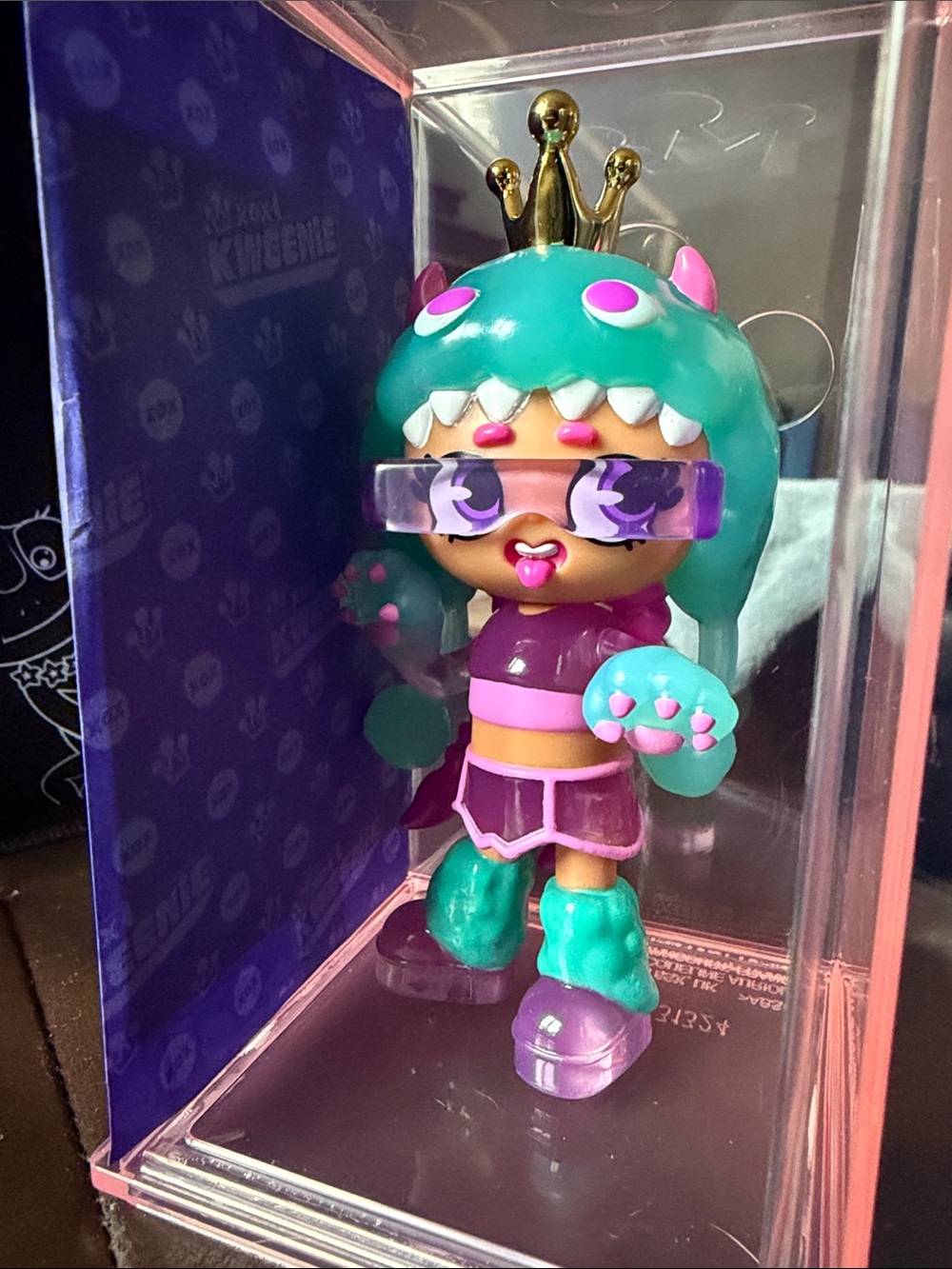 Kweenie collectable doll Princess Toy Figure - Teal & Purple